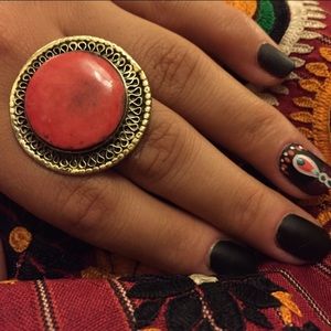 Middle Eastern Vintage nickel silver ring